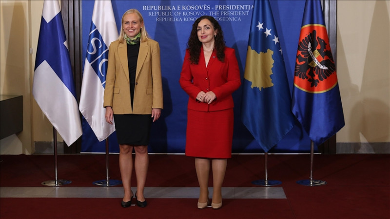 Presidentja Osmani priti në takim kryediplomaten finlandeze dhe kryesuesen e OSBE-së, Elina Valtonen
