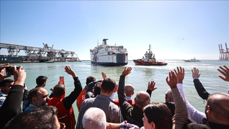 Türkiye’s 17th ‘Goodness Ship’ sets sail carrying humanitarian aid for Gaza