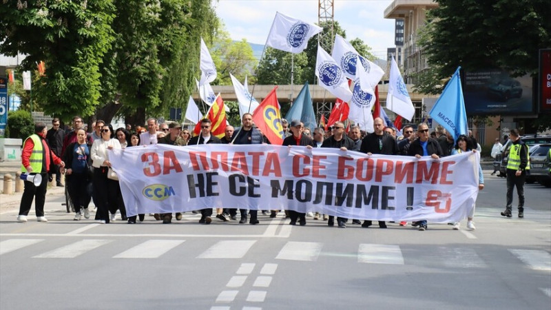 Shkup, mbahet protestë me rastin e Ditës Ndërkombëtare të Punëtorëve
