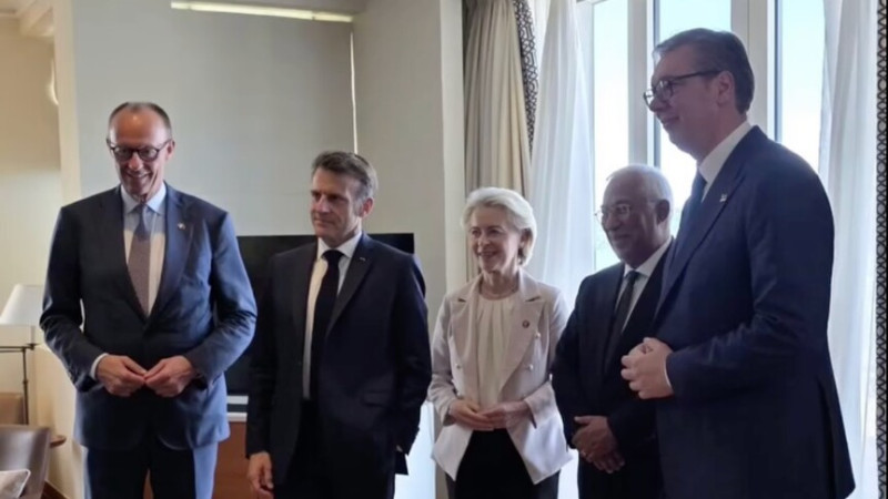 Vučić prisistvao zajedničkom sastanku s Von der Leyen, Costom, Macronom i Merzom u Tivtu