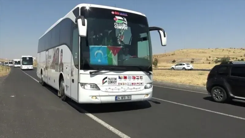 Bosna Hersek’ten yola çıkan “Filistin Konvoyu” Habur Sınır Kapısı’na ulaştı